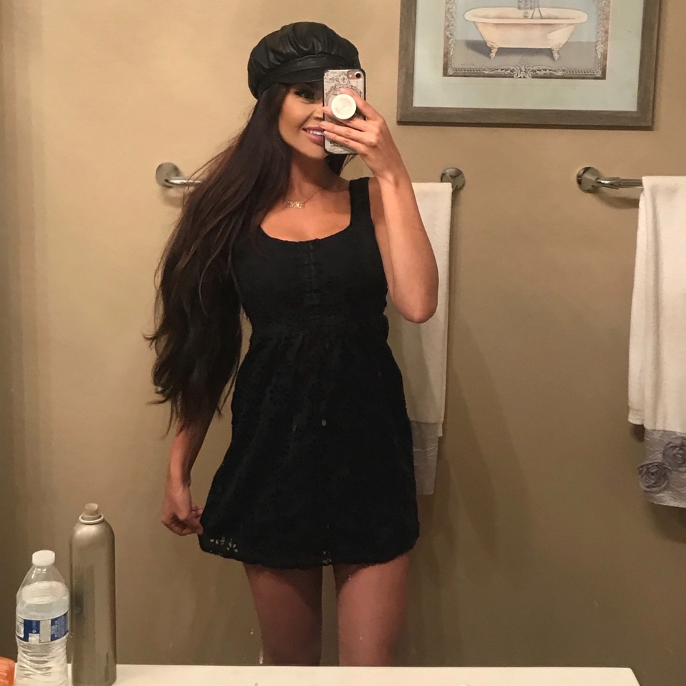 Black Eyelet Dress